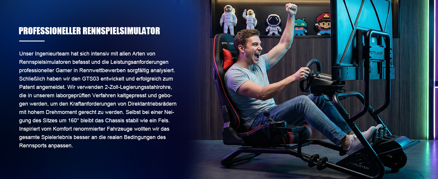 Ігровий симулятор GTPLAYER Cockpit для керма: стійка з 3D-стереодинаміками, тримачем для монітора, педалей та КПП, регульована (Бордовий)
