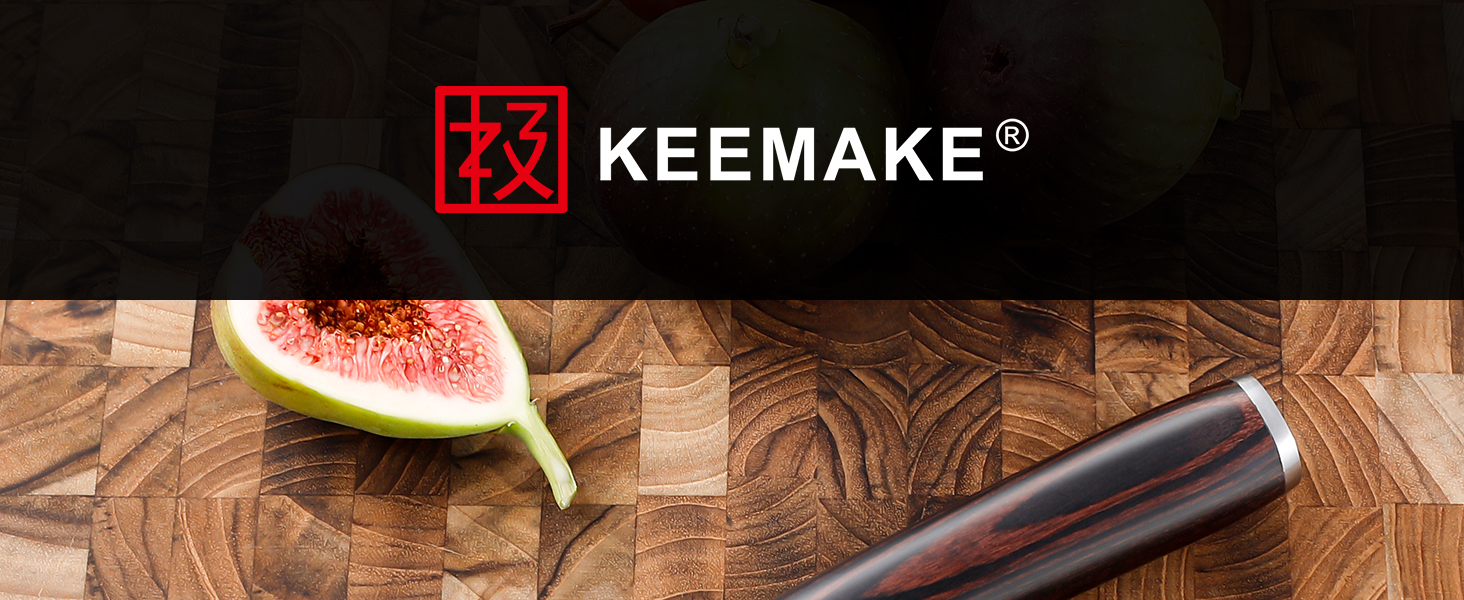 KEEMAKE Набір професійних кухонних ножів з вуглецевої сталі, Fleischmesser з ергономічною ручкою, 9 см (овочевий ніж)