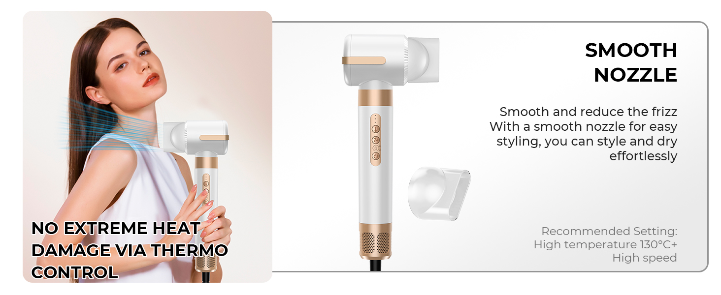 Mogawave Airstyler Pro 1000W – 5-в-1 Фен-щітка, Стайлер для волосся з негативними іонами (біло-сірий)
