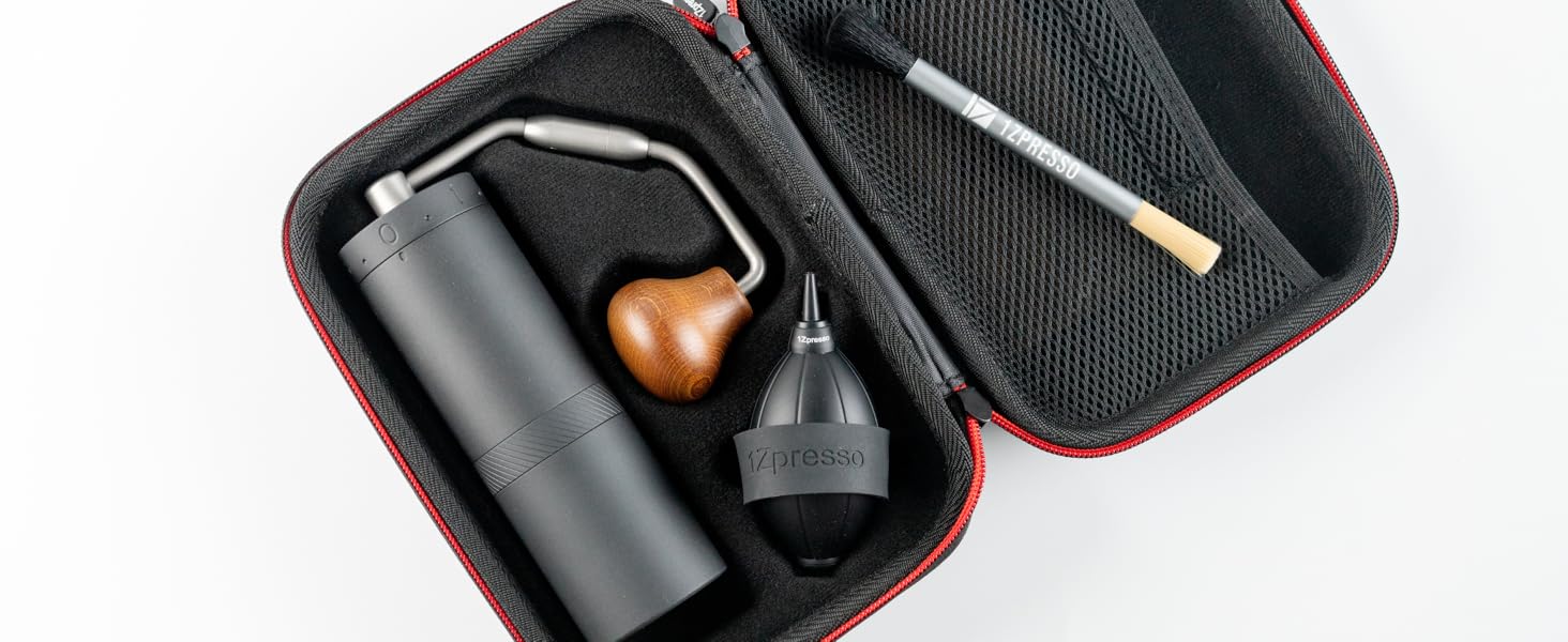 Кавомолка ручна 1Zpresso X-Ultra чорна, конічні жорна, металевий корпус, точне налаштування помелу