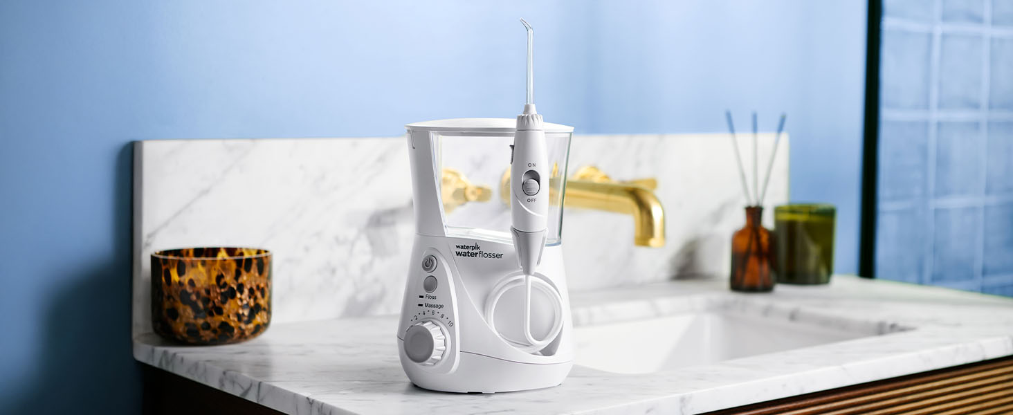 Waterpik Професійний іригатор, Тест-переможець 2025, Технологія Precision Pulse, Сертифікат TÜV, видалення нальоту до 99,9%, 6 насадок, 10 режимів, таймер, чорний