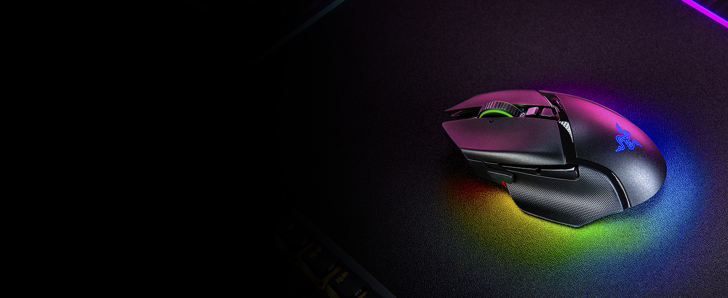 Бездротова ігрова миша Razer Basilisk Mobile AI Prompt Master, сенсор Focus X 18K, три режими підключення, перемикачі Gen-3, чорна