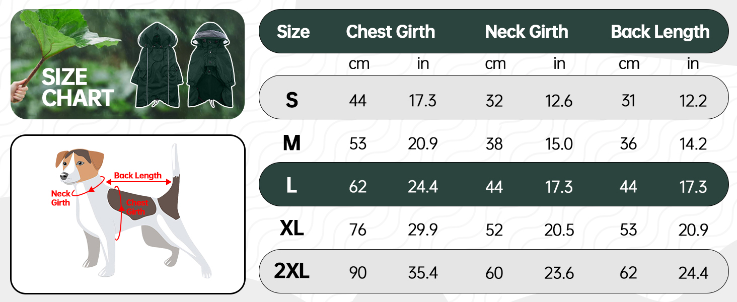 Водонепроникна куртка для собак, регульований дощовик, вітрозахисний, 2XL, S, армійський зелений