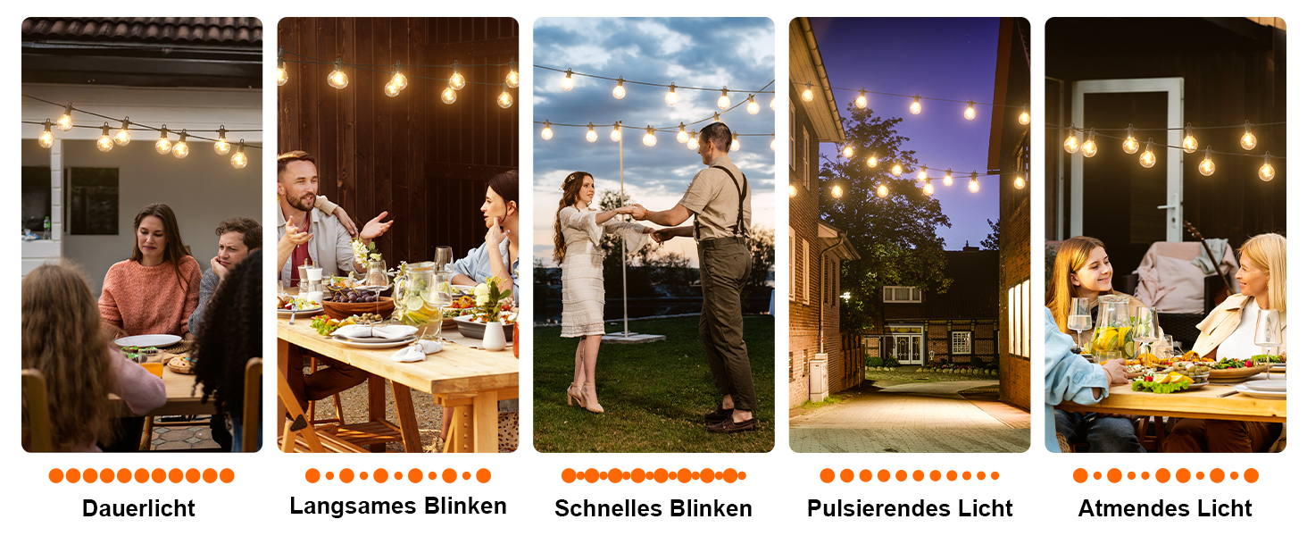 Ланцюжок прикрас Kawaya 10м LED, зовнішній, для саду, тераси, балкону, IP65, вологостійкий, тепле світло