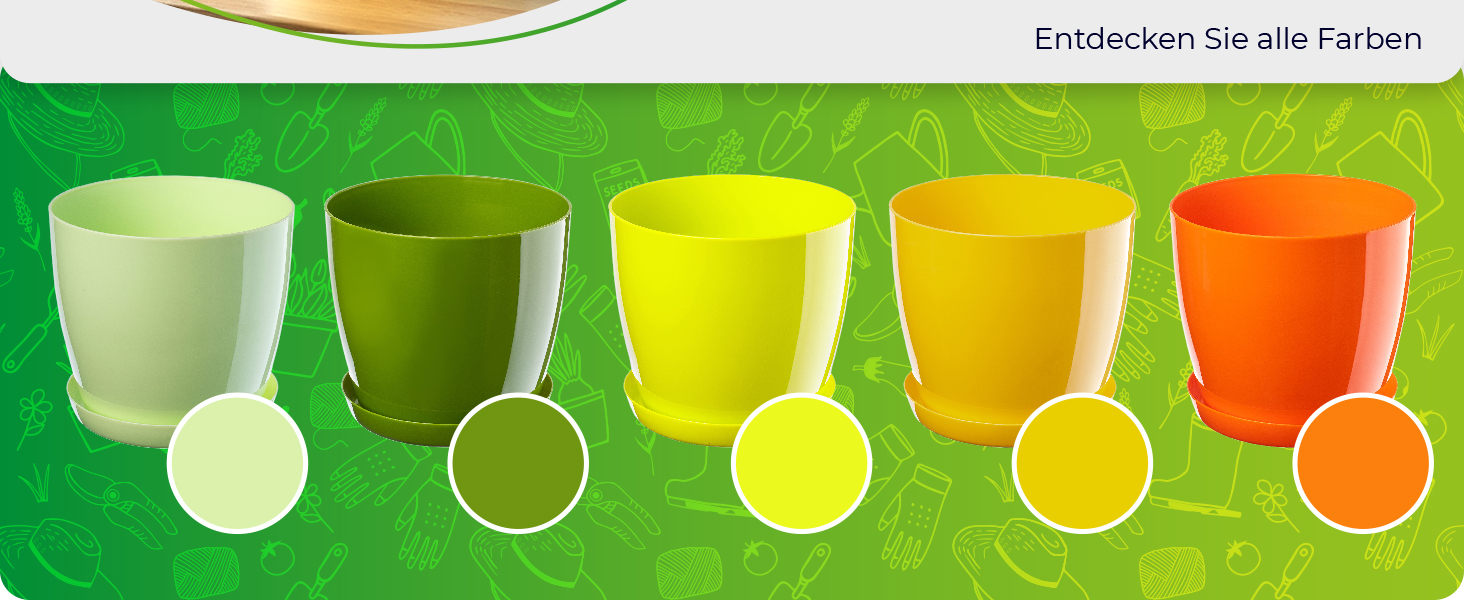 Набір горщиків для квітів KADAX (3 шт., 20 см, бежевий) – пластикові горщики для дому, підвіконня, кімнатних рослин та трав