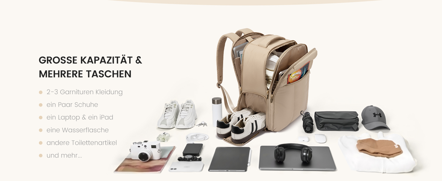 Рюкзак для ручної поклажі OVEVOOK: 40л, для ноутбука 17