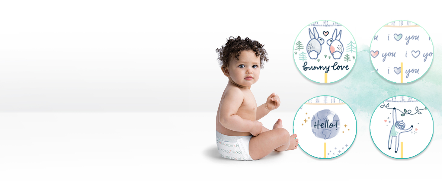 Підгузки Pampers Harmonie розмір 2 (4-8 кг), гіпоалергічні з рослинними компонентами, 240 шт.
