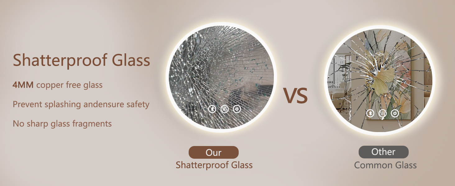 Дзеркало для ванної кімнати Habison з підсвічуванням 70x70 см LED, з годинником, сенсорним вимикачем, регулюванням яскравості, захистом від запотівання, 3-х кратним збільшенням, Bluetooth