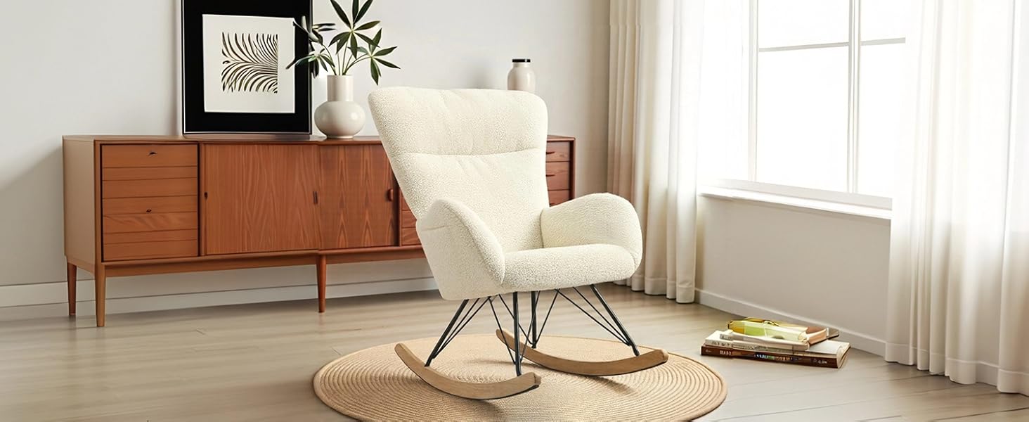 Шкільний крісло-гойдалка Vielllliving для спальні, 150 кг, темно-сірий (бежевий), 93.5x100x55 см