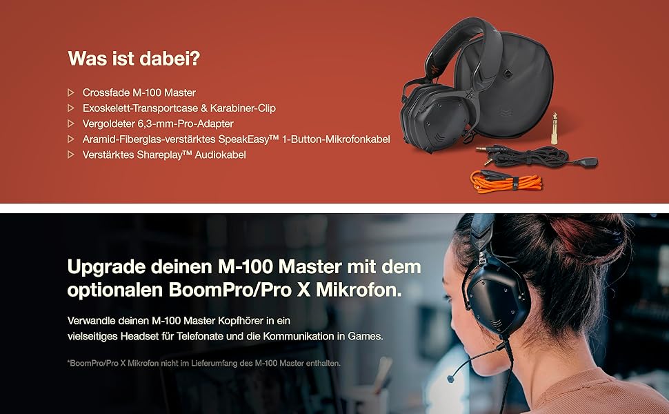 Шумоізоляційні навушники-вкладиші V-MODA Crossfade M-100 Master чорний