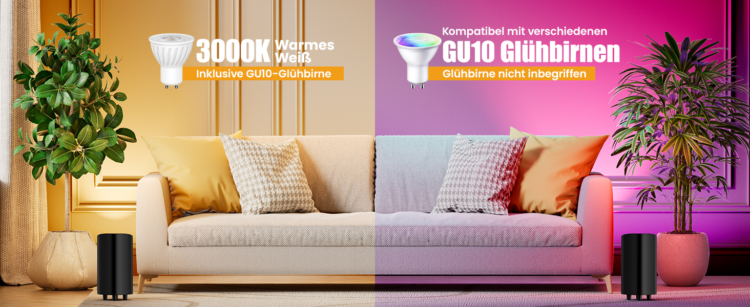 LED прожектор для підсвічування вгору 7W, чорний. Світлодіодний світильник на підставці з лампою GU10 500LM, тепле світло 3000K, з ножним вимикачем