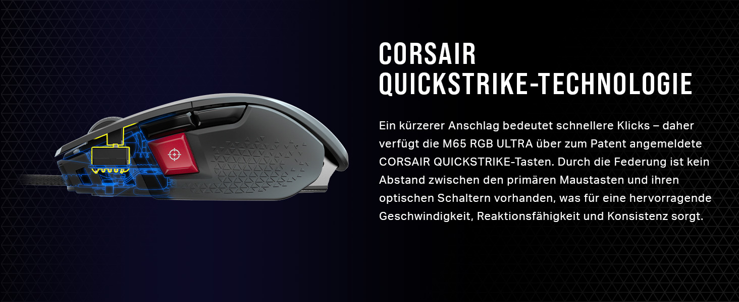 Ігрова миша Corsair M65 RGB Ultra Wired Tunable FPS, чорна