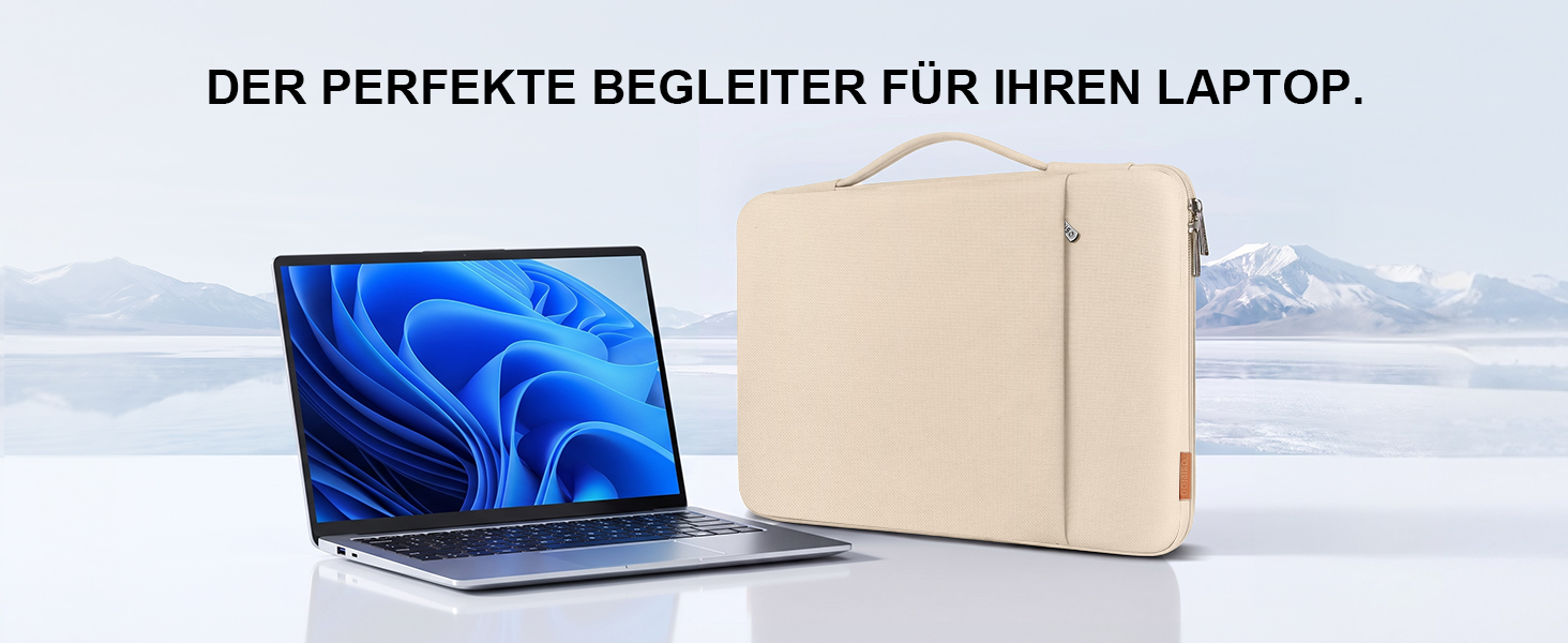 Чохол-сумка для ноутбука DOMISO для MacBook Pro 14 дюймів, захисний м'який кейс, бежевий