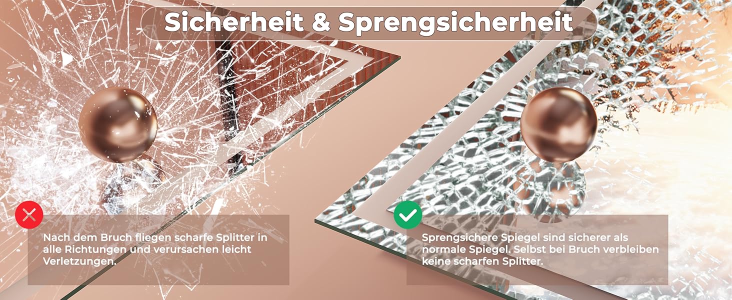 Дзеркало для ванної кімнати LOMIKEN з підсвічуванням, 60x50x3,5 см, LED, 6400K, 3 колірні температури, антивідблиск, вертикальна/горизонтальна установка