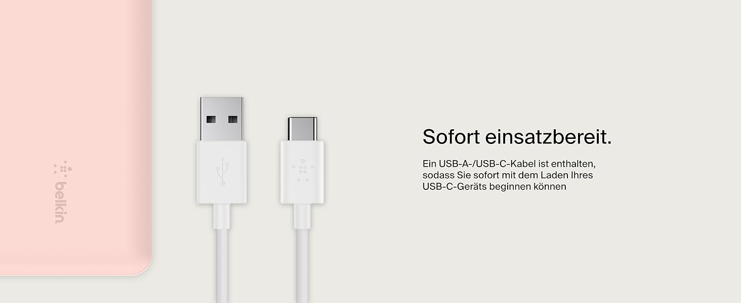 МАг, 1 USB-C, 2 USB-A, 15 Вт, для iPhone/Android, рожеве золото, 10 000