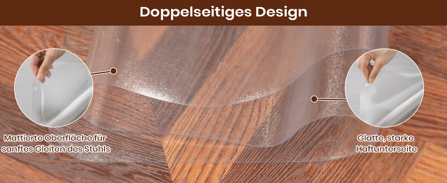 Килимок під офісне крісло COSYLAND, напівпрозорий, 120x150 см