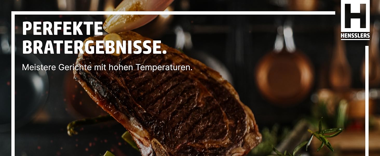 Сковорода-гриль HENSSELERS® з чавуну [26 см] для всіх типів плит та духовок, включаючи газові та індукційні плити. Антипригарна сковорода для стейків. Чотирикутна чавунна сковорода для гриля