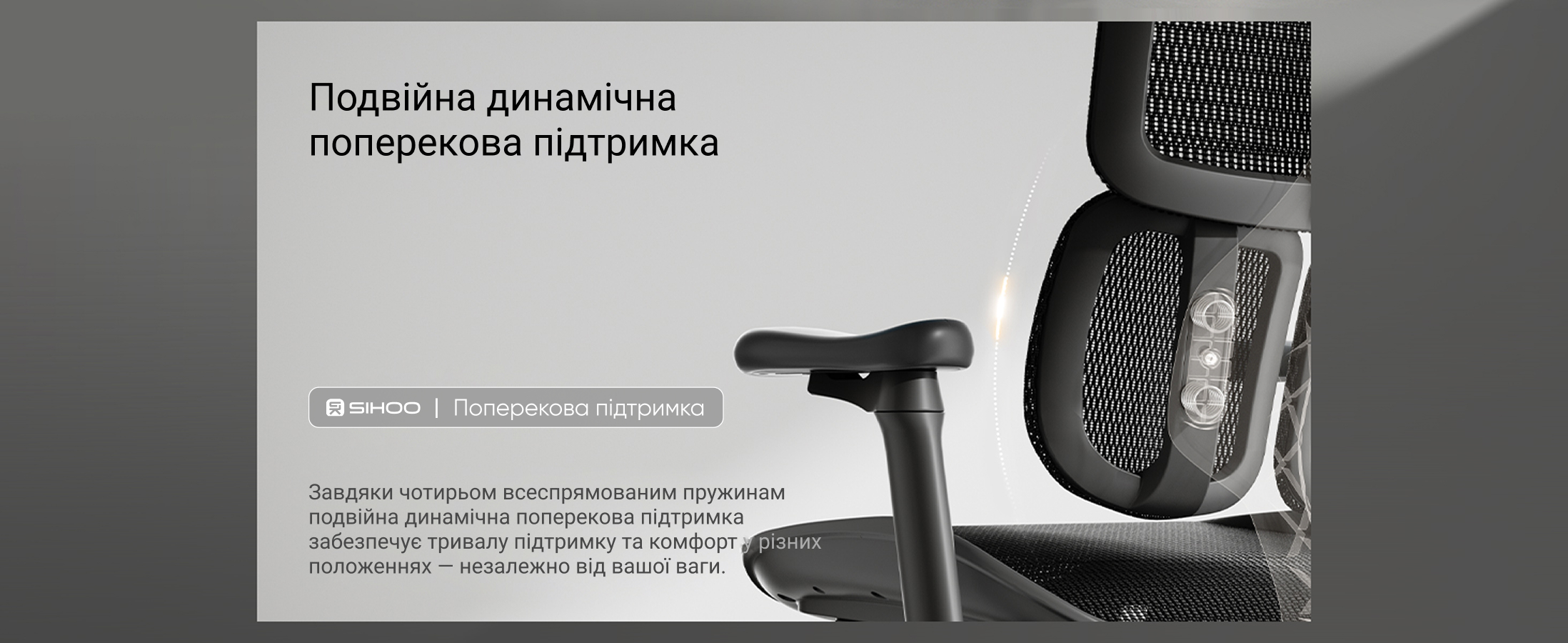 Ергономічне офісне крісло SIHOO Doro S100 black з підлокітниками 6D та підтримкою попереку