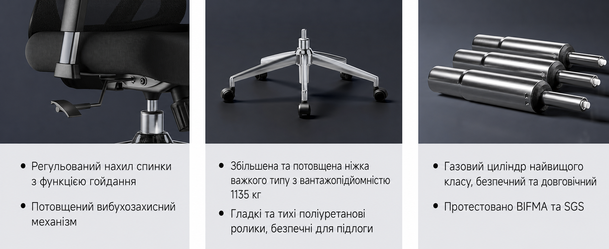 Ергономічне офісне крісло Ticova з високою спинкою, регульованою поперековою підтримкою, підголівником і 3D металевими підлокітниками, для комп'ютера, витримує до 150 кг