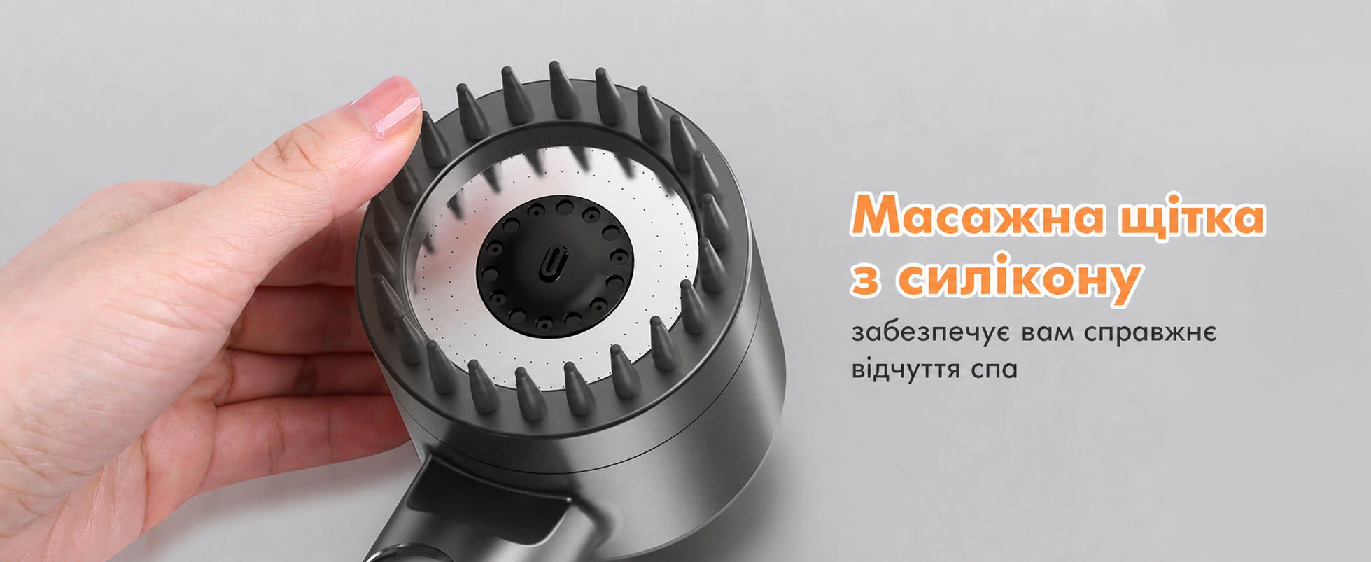 Душова лійка з фільтром MEKO, високий тиск, 15-шарова фільтрація, 1,5 м шланг, 3 режими, для очищення жорсткої води, хлору, бактерій і важких металів, сіра
