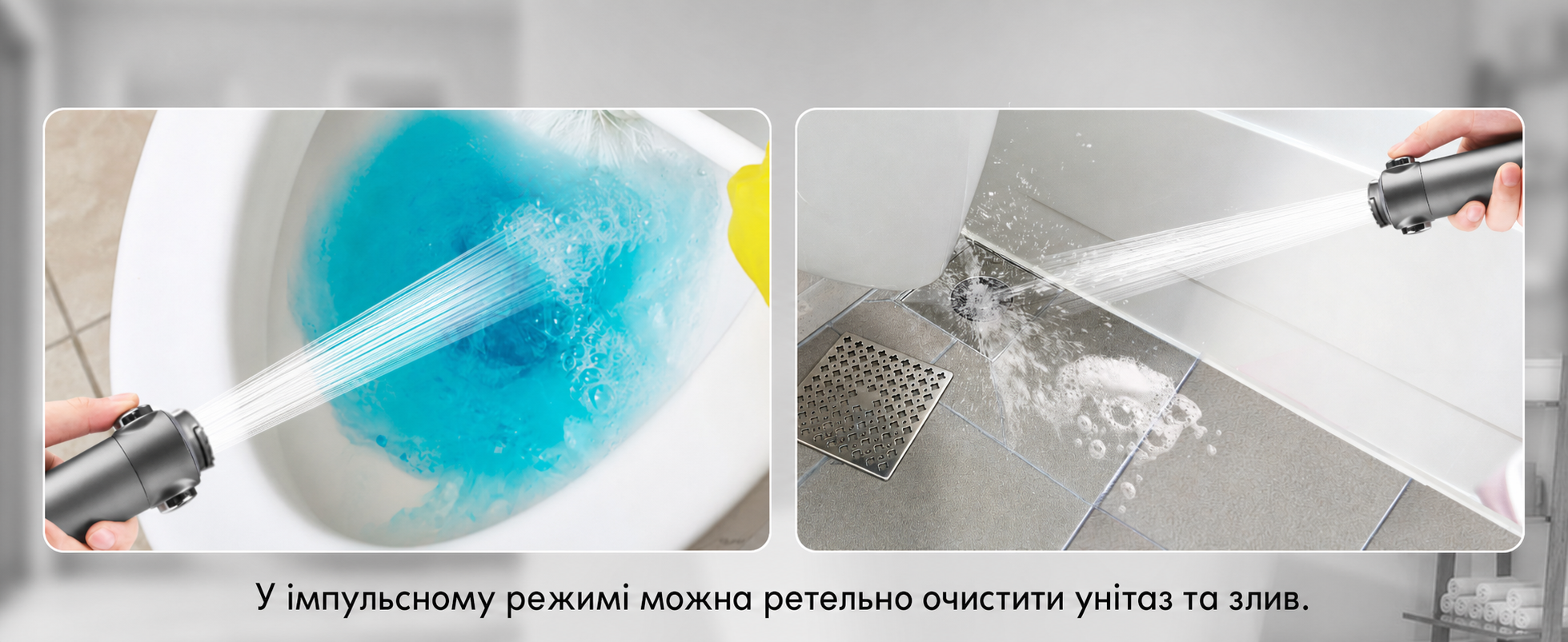 Душова лійка з фільтром MEKO, високий тиск, 15-шарова фільтрація, 1,5 м шланг, 3 режими, для очищення жорсткої води, хлору, бактерій і важких металів, сіра
