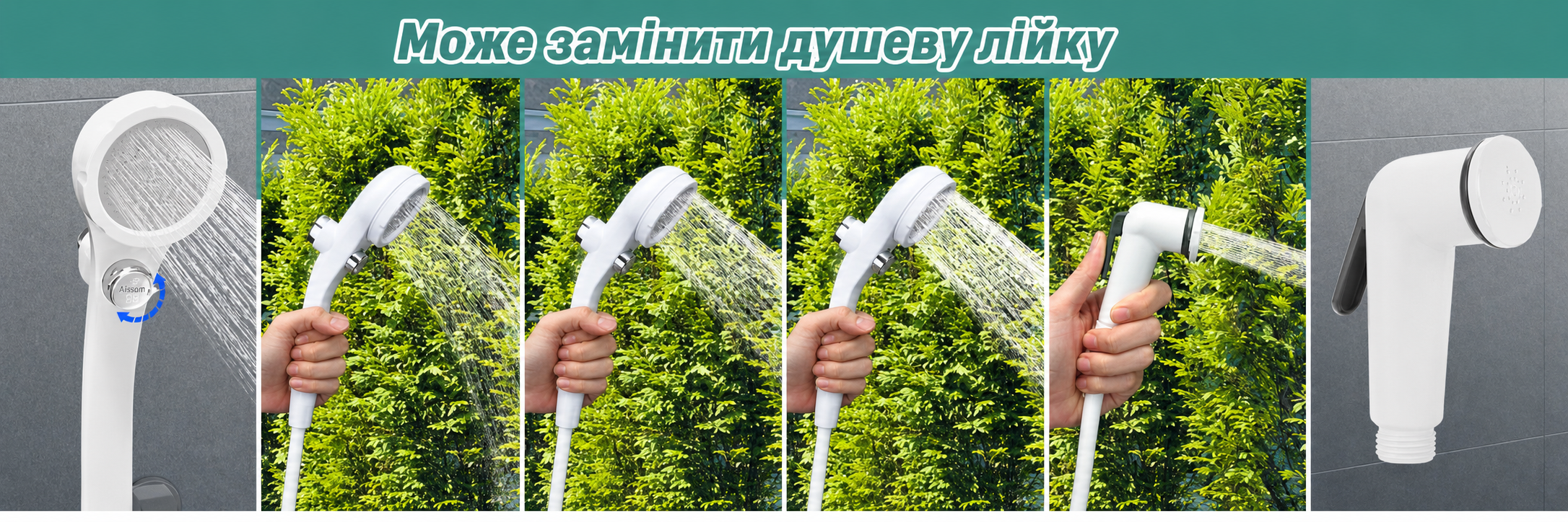 Портативний душ для кемпінгу з акумулятором 6000 мА·г та індикатором температури, набір мобільного душу з лійкою і шлангом для походів, кемпінгу, подорожей, пляжу та домашніх улюбленців