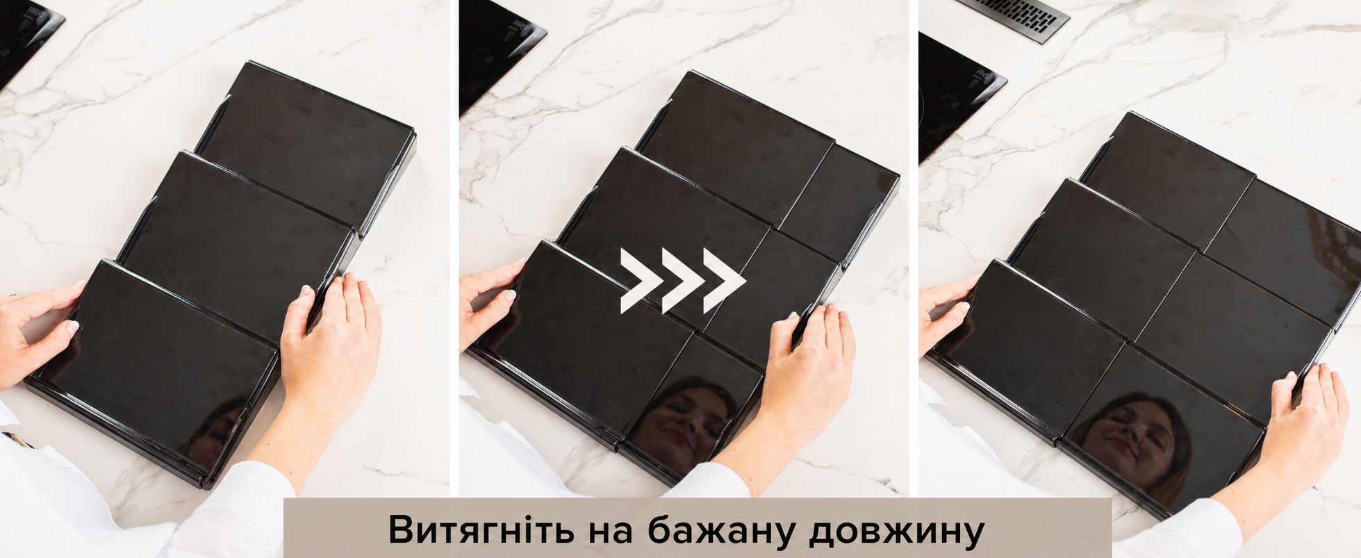Органайзер для спецій Deco Haus з 24 скляними баночками та етикетками, висувна шухляда для спецій, набір з чорними кришками з нержавіючої сталі