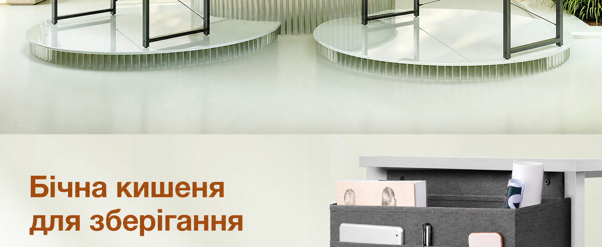 Комп'ютерний стіл ODK білий 100×48×74 см з підставкою для навушників і кишенею, дерев'яний письмовий стіл для домашнього офісу