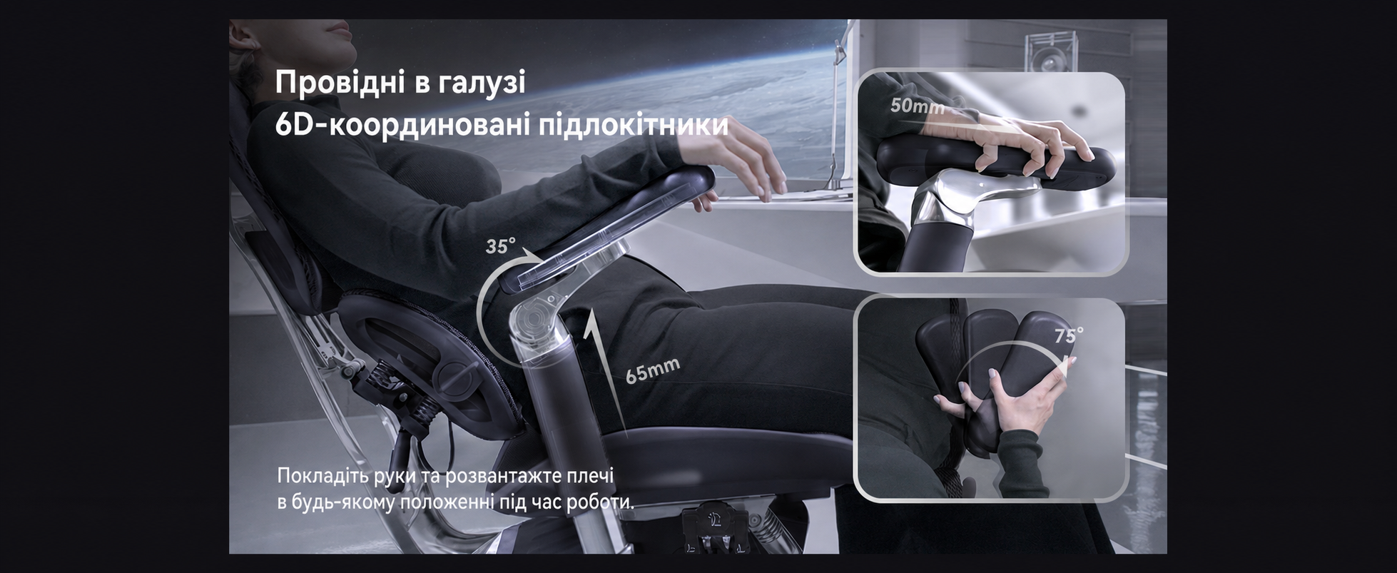 Ергономічне офісне крісло SIHOO Doro S300 black