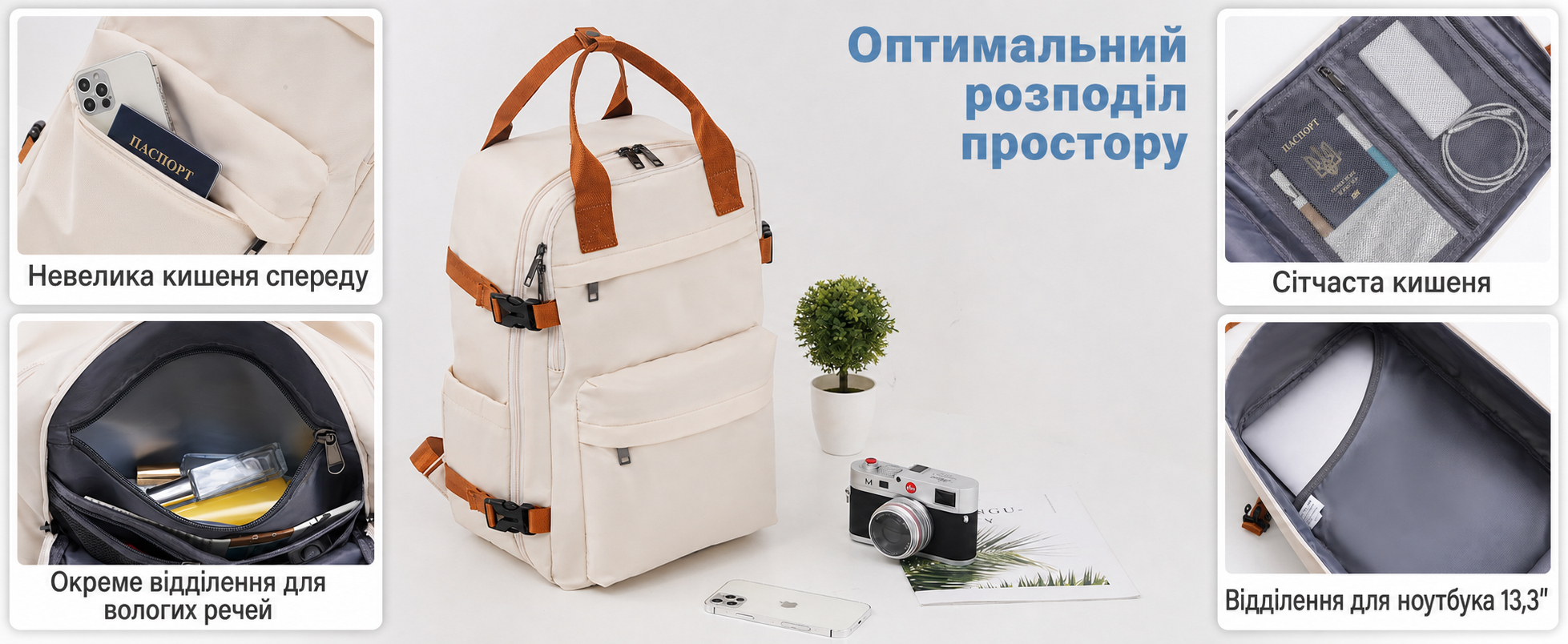 Набір дорожніх валіз COOLIFE: ручна поклажа 55x35x20 см і рюкзак 20 л для Ryanair, жорсткий чемодан із TSA-замком, рюкзак для кабіни