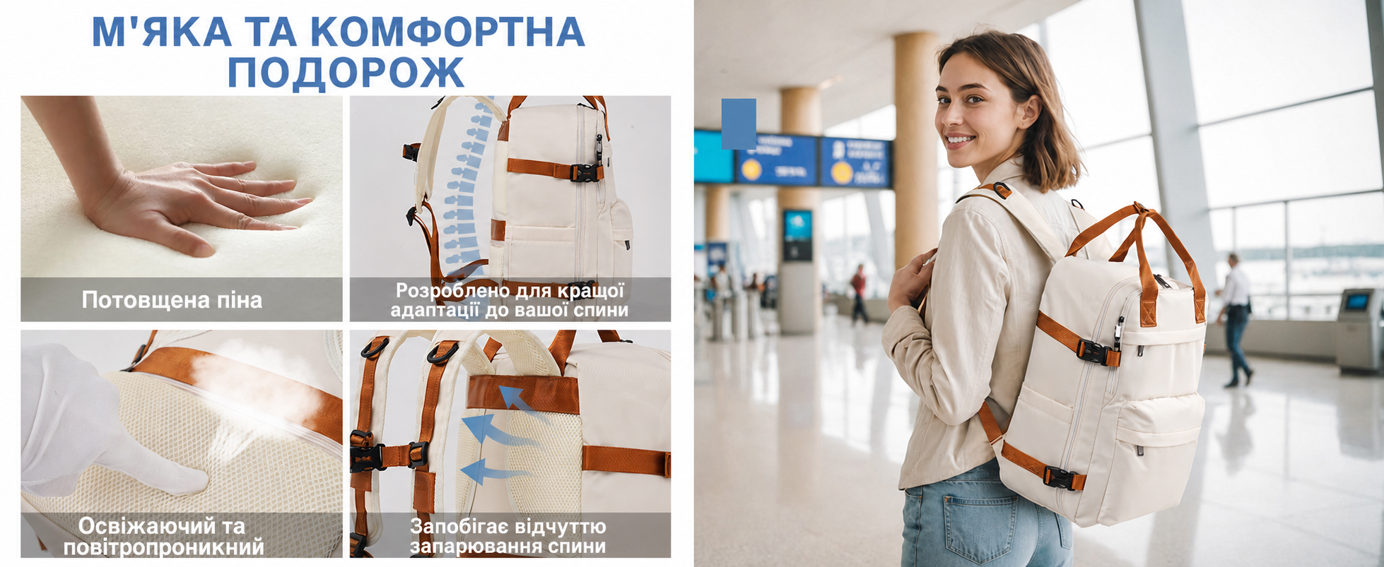 Набір дорожніх валіз COOLIFE: ручна поклажа 55x35x20 см і рюкзак 20 л для Ryanair, жорсткий чемодан із TSA-замком, рюкзак для кабіни