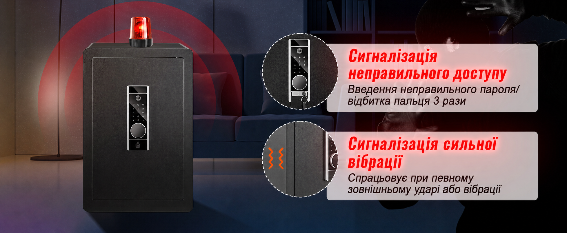 Меблевий сейф VEVOR об'ємом 2,2 кубічних фута з вогнетривким гаманцем, знімною полицею для пароля та ключа, відбитків пальців, внутрішньою шафою, настінним сейфом для готівки, ювелірних виробів, документів та цінностей