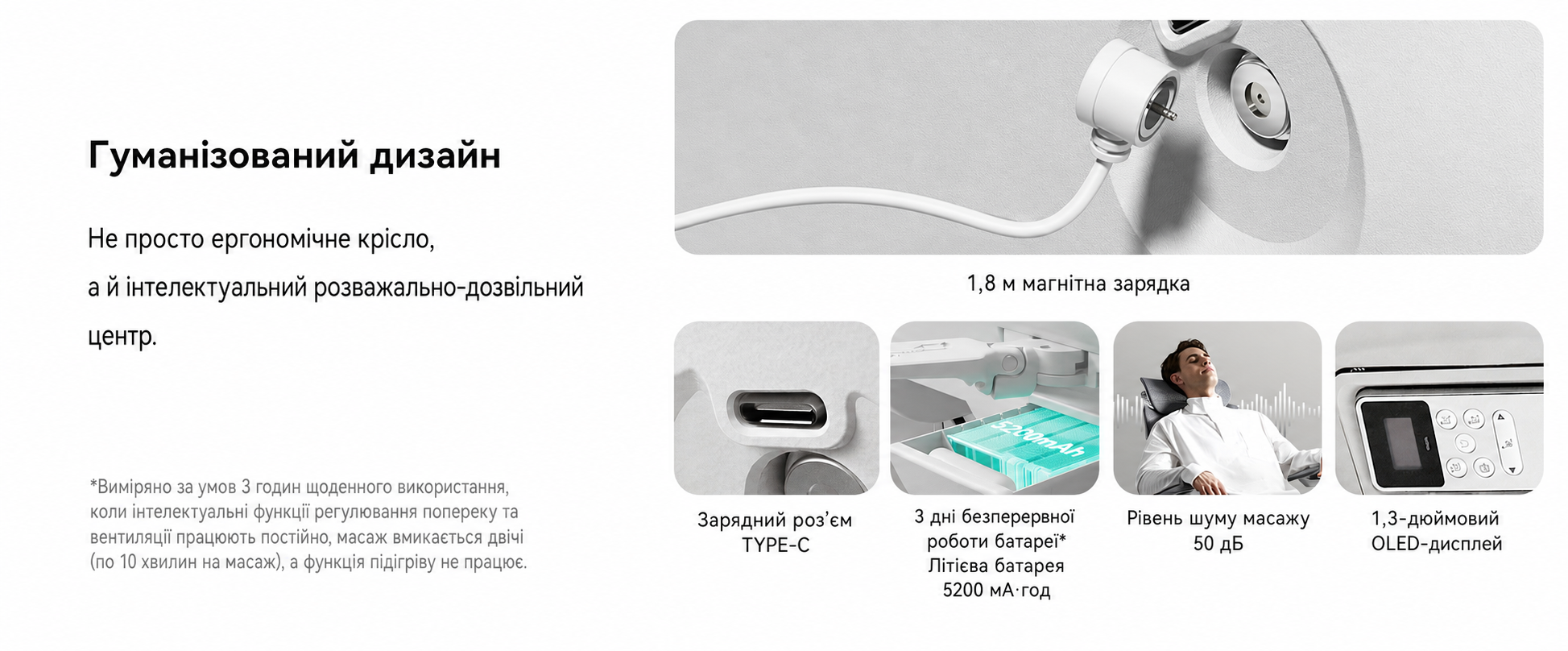 Крісло Hbada X7: ергономічне офісне крісло з автоматичною підтримкою попереку, регульованою підголівником 4D, підлокітниками на 720°, вентильованим сидінням, поворотним механізмом, сірого кольору