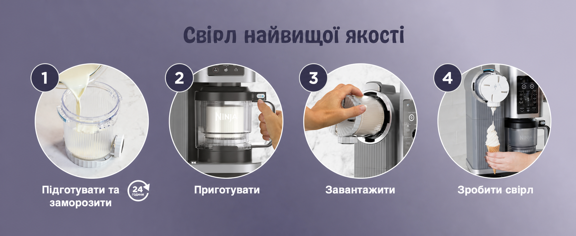 Машина для морозива CREAMi Softeis Ninja Swirl NC701EU: 13 функцій, 2 контейнери для морозива, сорбету, шейків