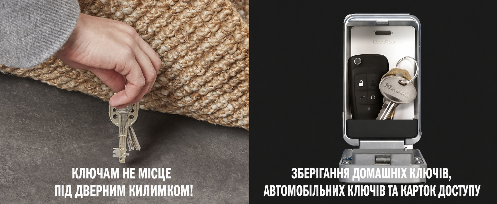 Ключниця Master Lock з кодовим замком для настінного монтажу, середнього розміру, вологозахищена для зовнішнього використання (комплект з кріпленням)