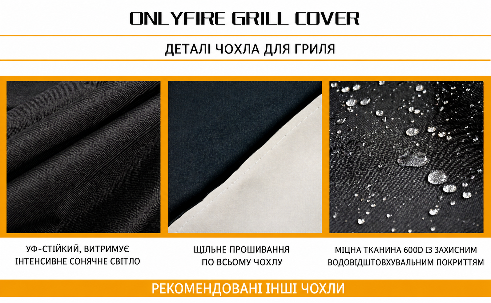 Чохол для гриля Onlyfire для Kamado, підходить до Big Green Egg Large, Kamado Joe Classic, Stand Alone, Large Grill Dome, Pit Boss K22, Louisiana K22