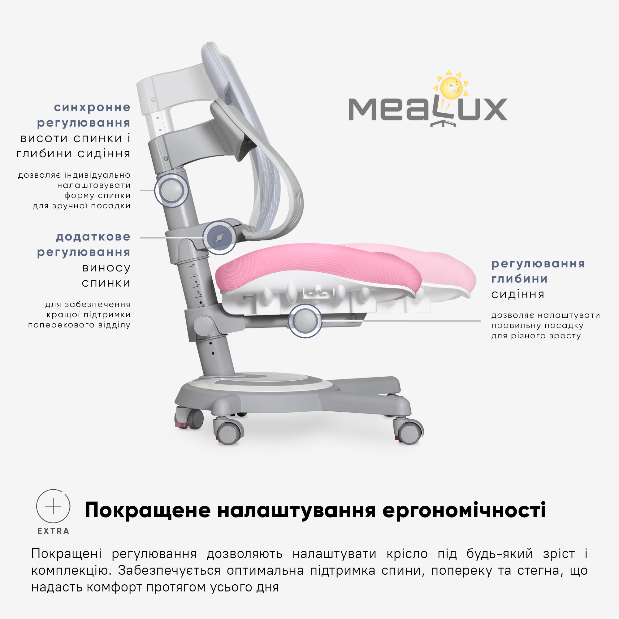 Крісло Mealux Ergoback KP (арт.Y-1020 PN)