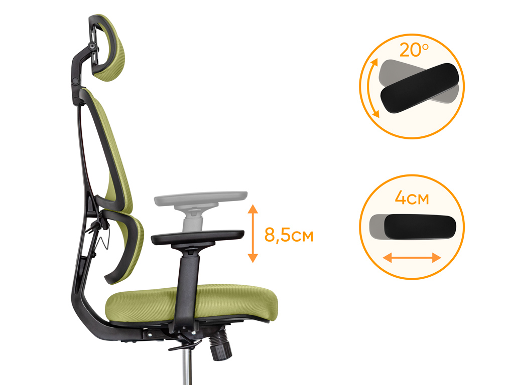 Крісло Mealux Leo Air Green (арт.Y-543 KZ)