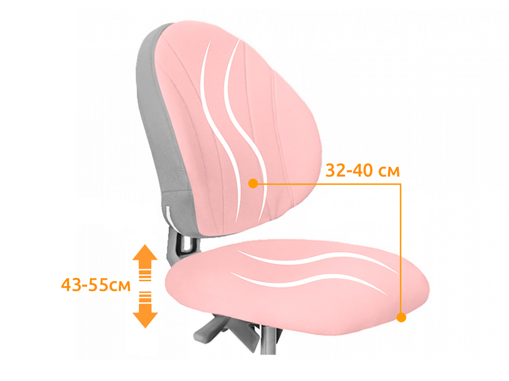 Дитяче крісло Mealux Ortoback Pink (арт.Y-508 KP)