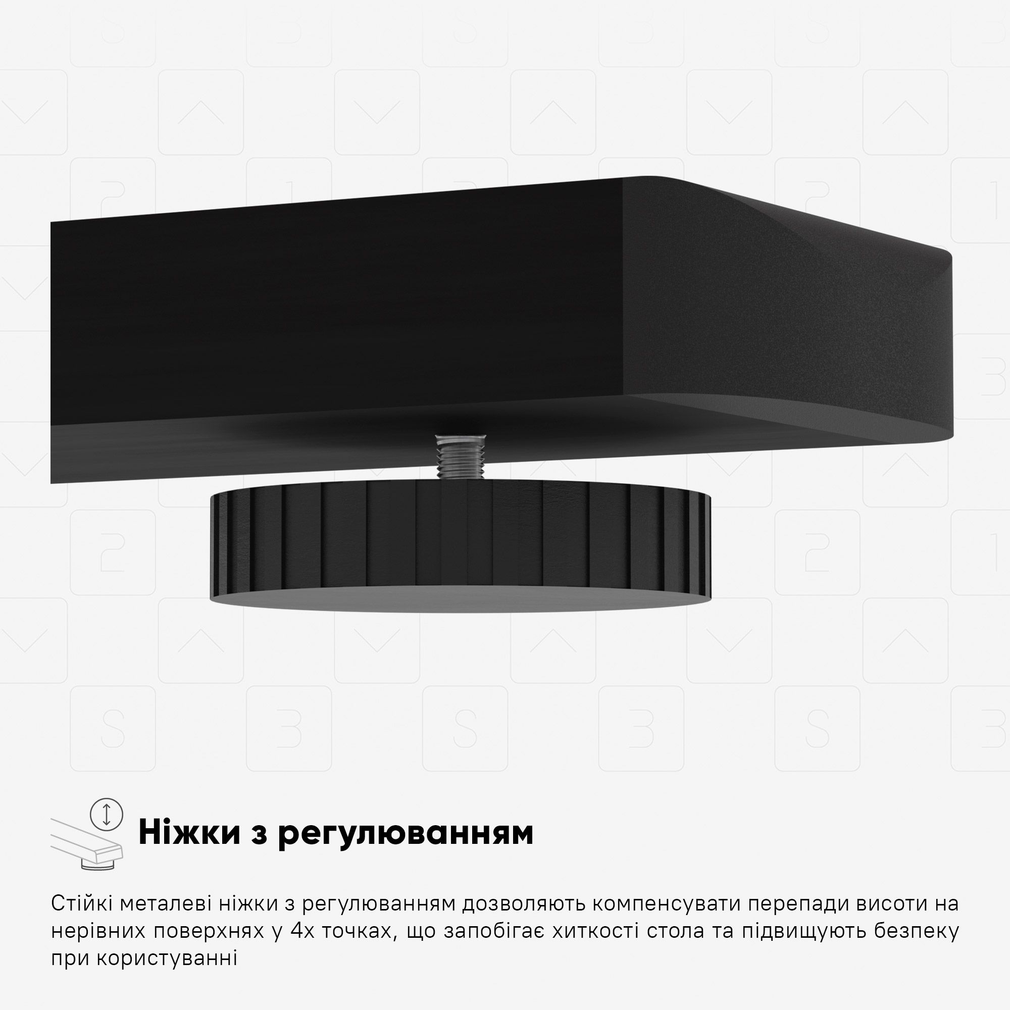 Стіл Mealux PowerDesk Lite Mahogany з електрорегулюванням висоти (арт. EVO-201 Lite Mahogany/B)