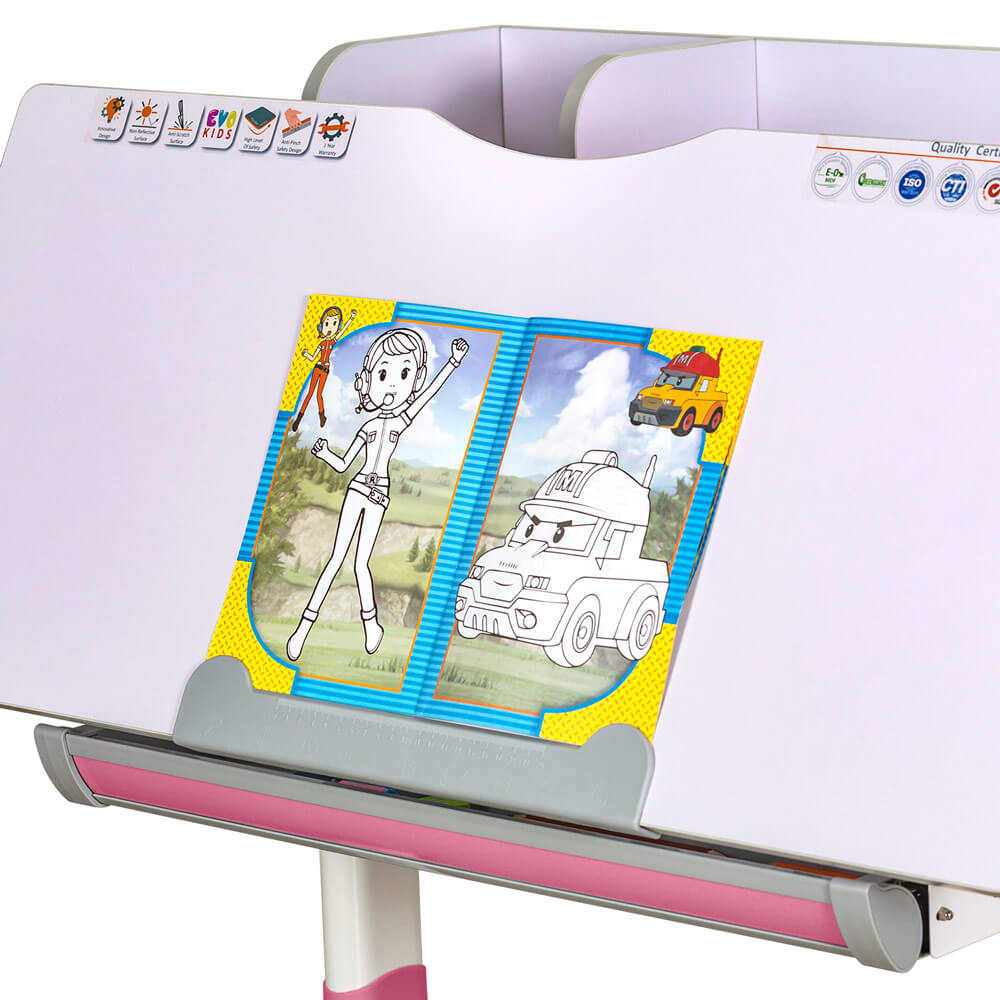 Комплект меблів Evo-kids (стіл+стілець+полиця) BD-22 PN