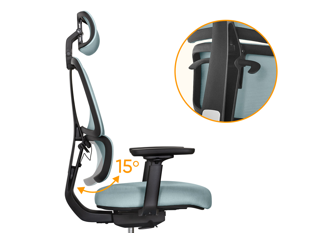 Крісло Mealux Leo Air Plus Grey / Blue (арт.Y-546 KBGL)
