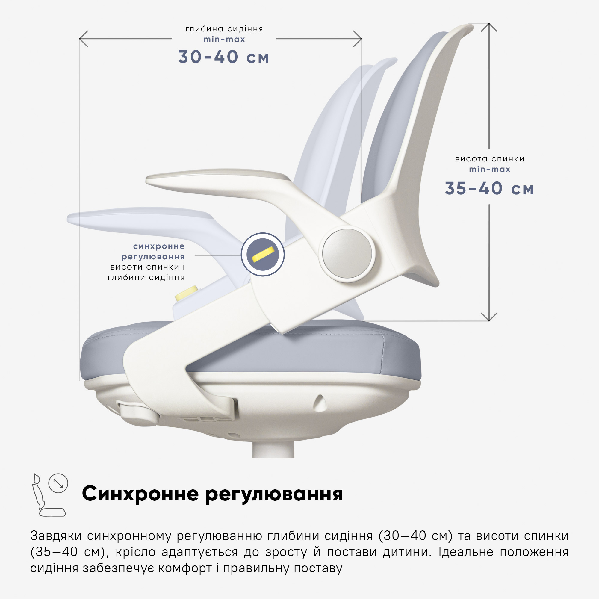 Дитяче крісло Mealux Vivo Dark Blue (арт.Y-618 KBL)