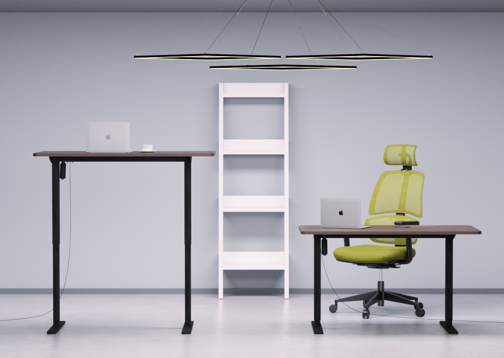 Стіл Mealux PowerDesk Lite Walnut з електрорегулюванням висоти (арт. EVO-201 Lite Walnut /B)