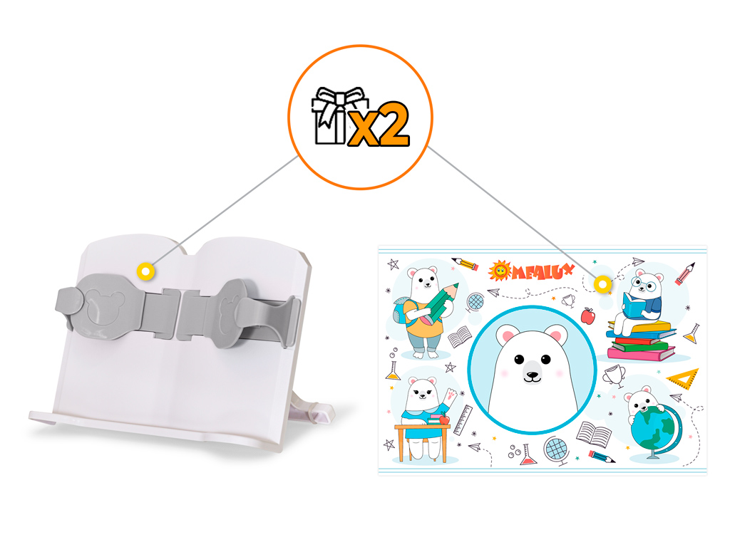 Комплект меблів (стіл + стілець + полиця) Mealux BD-29 Panda XL Grey (арт. BD-29 G)