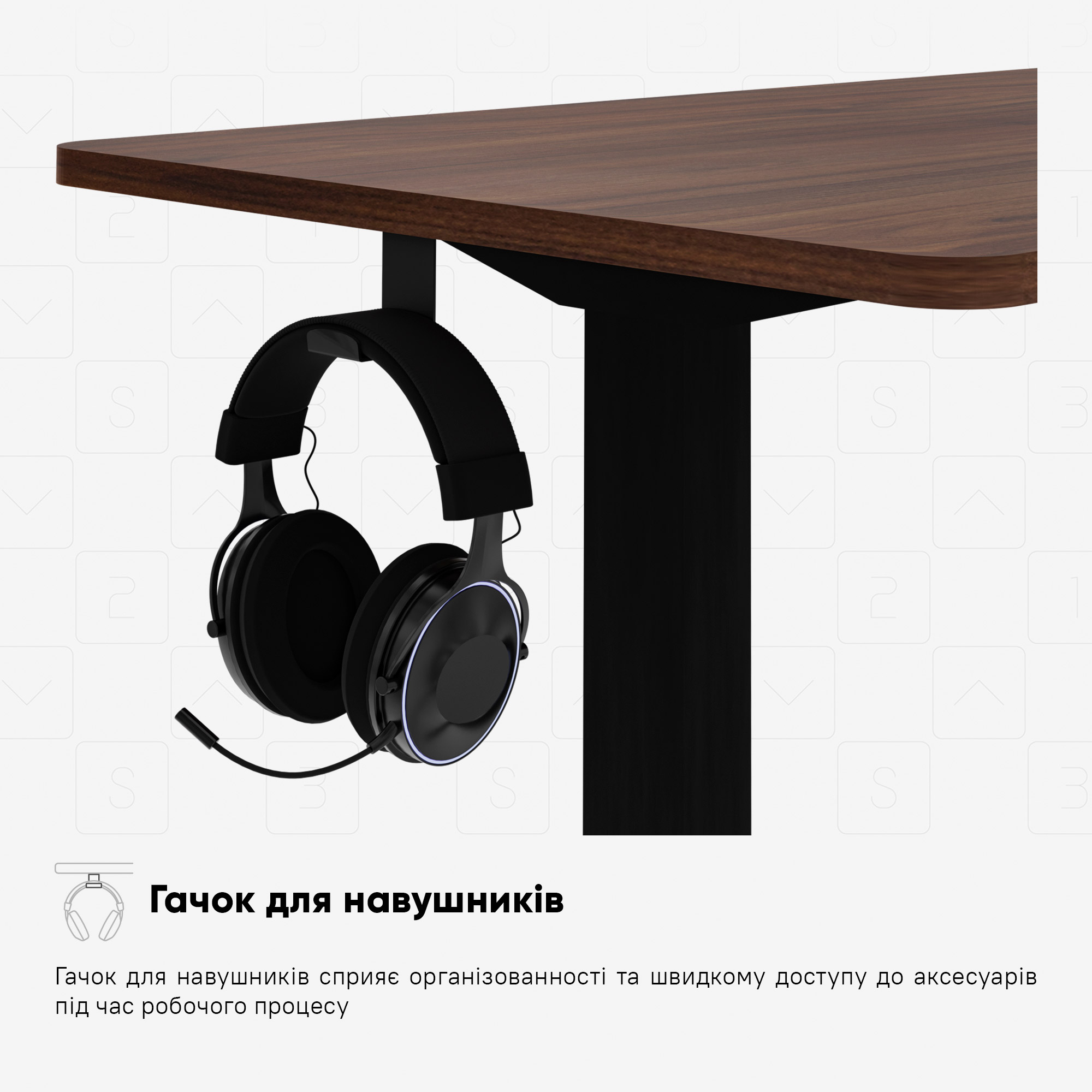 Стіл Mealux PowerDesk Lite Walnut з електрорегулюванням висоти (арт. EVO-201 Lite Walnut /B)
