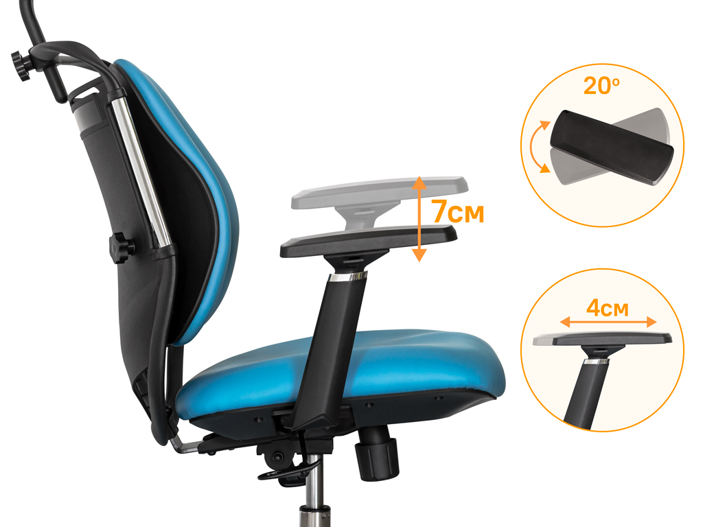 Крісло Mealux Testa Duo Blue (арт. Y-552 KBL Duo)
