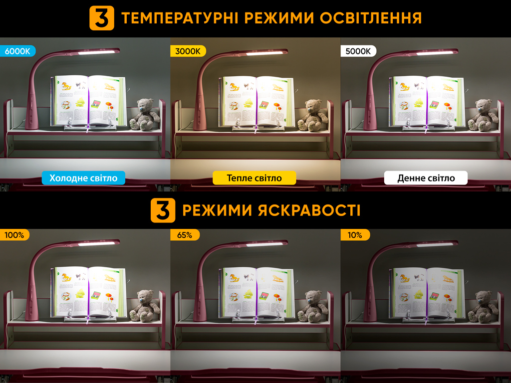 Комплект меблів Evo-Kids (стіл+стілець+полиця+лампа) BD-24 Pink (арт. BD-24 PN)