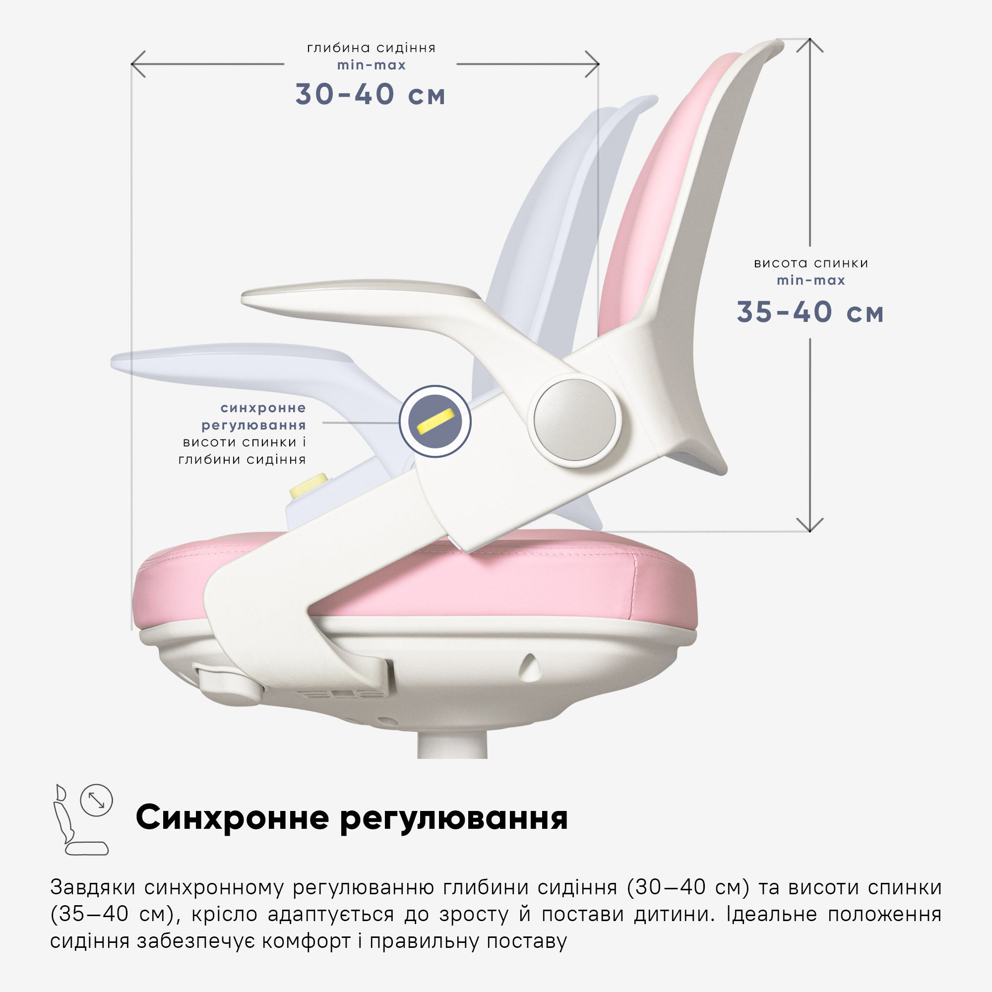 Дитяче крісло Mealux Vivo Pink (арт.Y-618 KP)