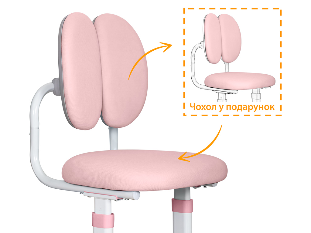 Комплект меблів Evo-Kids (стіл+стілець+полиця+лампа) BD-24 Pink (арт. BD-24 PN)